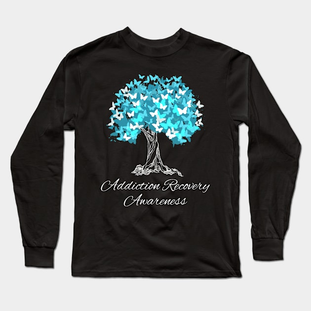 Addiction Recovery Awareness Long Sleeve T-Shirt by MerchAndrey